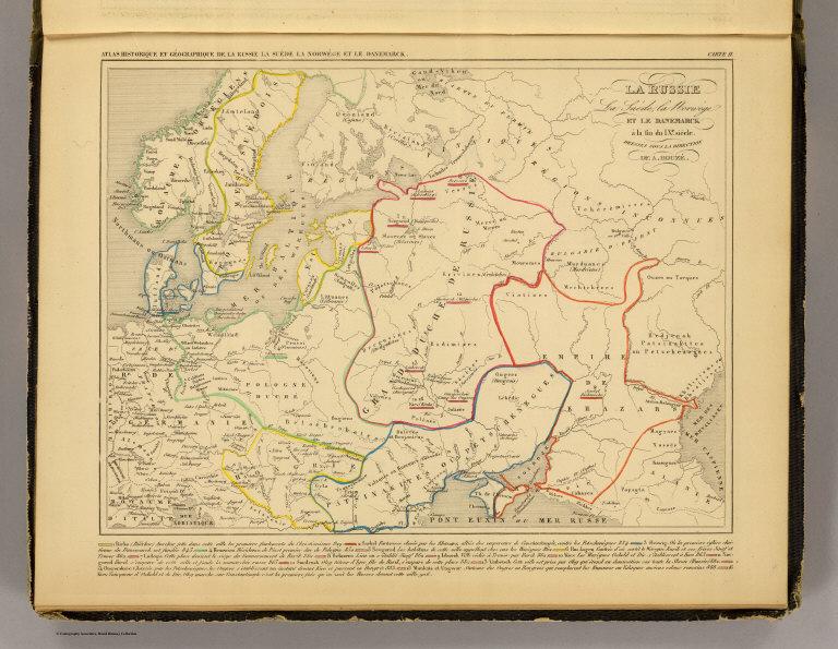 Russie, Suede, Norwege, Danemarck a la fin du IXe. siecle.