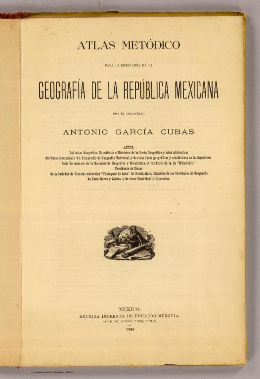 Title Page: Atlas metodico para la ensenanza de la geografia de la Republica Mexicana.