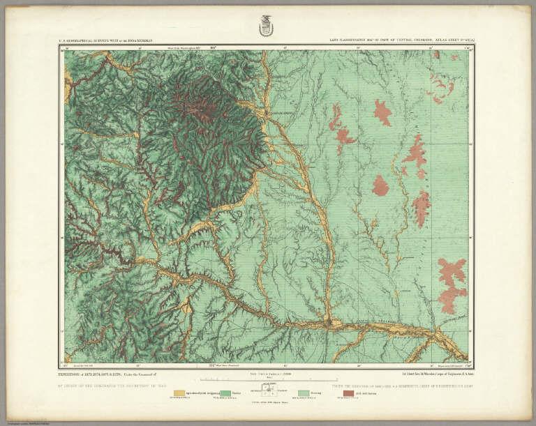 62A. Land Classification Map Of Part Of Central Colorado.