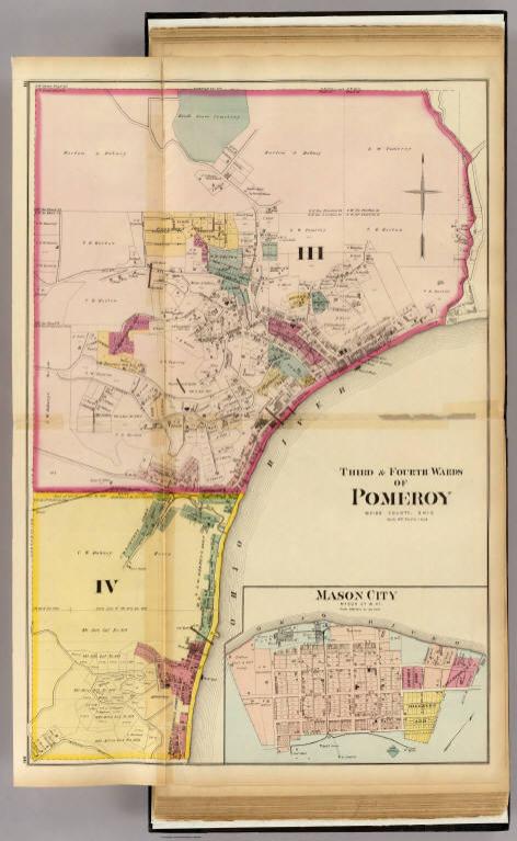 Third & fourth wards of Pomeroy, Meigs Co., Ohio. (with) Mason City, Mason Co., W.V.