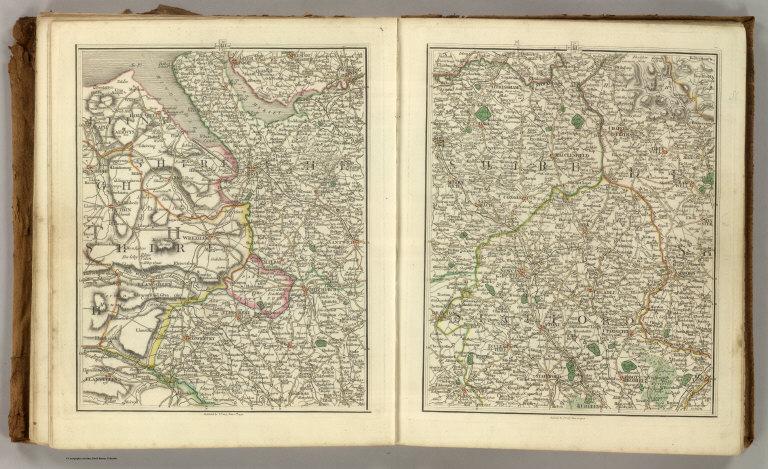 Sheets 40-41. (Cary's England, Wales, and Scotland).