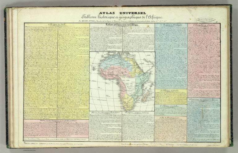 Tableau l'historie de 'Afrique.