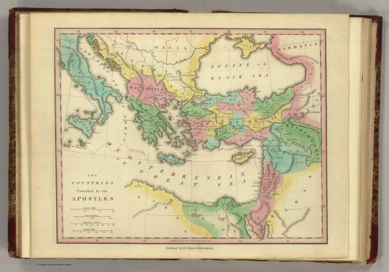 Countries Traveled by the Apostles. (1826)