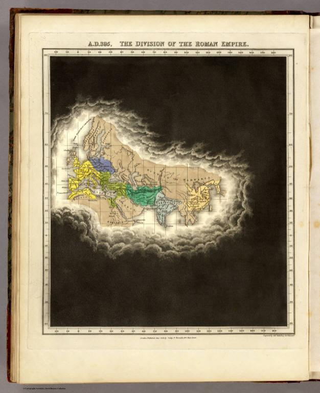 A.D. 395. The Division Of The Roman Empire.