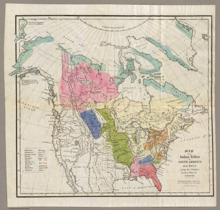 Map of the Indian Tribes of North America.