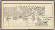 Map of southern portion of Fresno. (Compiled, drawn and published ... by Thos. H. Thompson, Tulare, California, 1891)