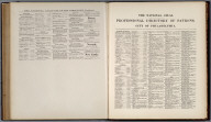 (Text Page) Professional Directory of Patrons. Wilmington, Del. (continued). The National Atlas. Professional Directory of Patrons. City of Philadelphia.