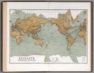 Erdkarte in Mercators Projection. (World in Mercators Projection).