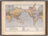 Erdkarte in Mercators Projection. (World in Mercators Projection).