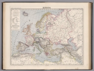 Europa. Beriechtigt 1866. Situation von J. Meier, und Schrift gestochen v. Friedr. Meier in Nurenberg 1857. (to accompany) H. Kiepert's Neuer Handatlas No. 43. Berlin BEI Dietrich Reimer.