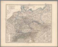 Deutschland, Ubersicht Des Deutschen Reichs. Entw. v. Hm. Berghaus, gez. v. G. Hirth. Stieler's Hand-Atlas No. 17. Gotha: Justus Perthes 1875.